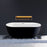 67" Streamline N-802-67FSBL-FM Soaking Freestanding Tub and Tray With Internal Drain