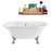 60" Streamline N100BNK-WH Soaking Clawfoot Tub and Tray With External Drain