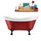 62" Streamline N1021BL-IN-WH Clawfoot Tub and Tray With Internal Drain