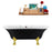 68" Streamline N103GLD-ORB Clawfoot Tub and Tray With External Drain