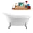 59" Streamline N1100CH-IN-WH Clawfoot Tub and Tray With Internal Drain