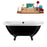 59" Streamline N1120BL-BNK Clawfoot Tub and Tray With External Drain