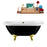 59" Streamline N1120GLD-BNK Clawfoot Tub and Tray With External Drain