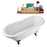 67" Streamline N1121ORB-WH Clawfoot Tub and Tray With External Drain