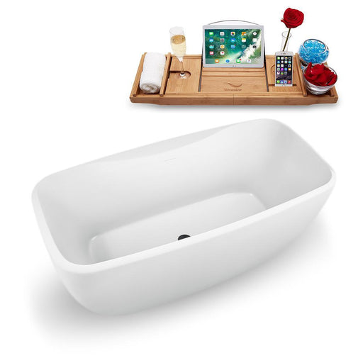 59" Streamline N1620BL Freestanding Tub and Tray with Internal Drain