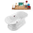 60" Streamline N180ORB Soaking Freestanding Tub and Tray With External Drain