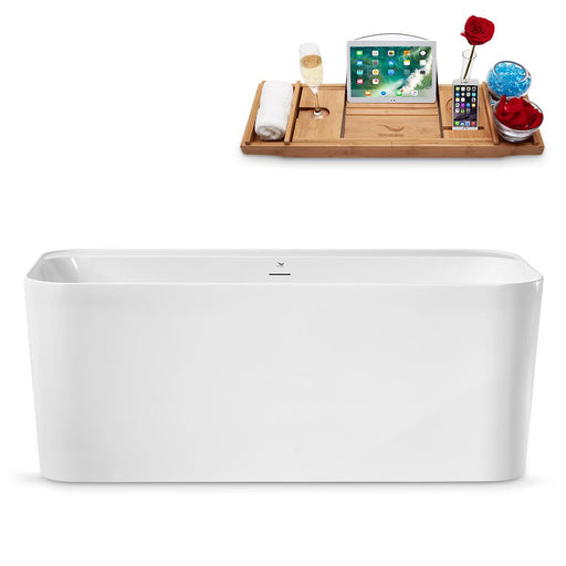 59" Streamline N2100BL Freestanding Tub and Tray With Internal Drain