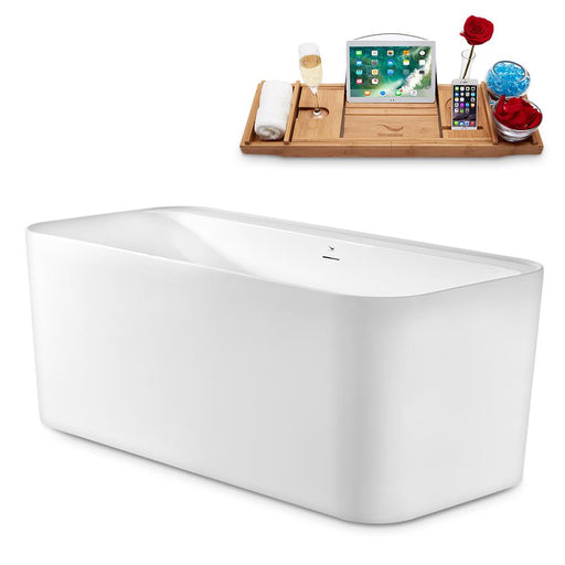 59" Streamline N2100ROB Freestanding Tub and Tray With Internal Drain