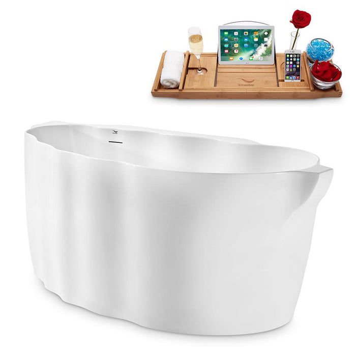 59" Streamline N2160BNK Freestanding Tub and Tray With Internal Drain
