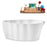 59" Streamline N2160WH Freestanding Tub and Tray With Internal Drain