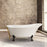 67" Streamline N340BL-GLD Soaking Clawfoot Tub and Tray With External Drain
