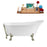 67" Streamline N340BNK-BNK Soaking Clawfoot Tub and Tray With External Drain