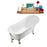 67" Streamline N340BNK-BNK Soaking Clawfoot Tub and Tray With External Drain