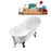 59" Streamline N341BL-BNK Soaking Clawfoot Tub and Tray With External Drain