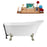 63" Streamline N342BNK-BL Soaking Clawfoot Tub and Tray With External Drain