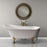 63" Streamline N342GLD-CH Soaking Clawfoot Tub and Tray With External Drain
