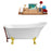 63" Streamline N342GLD-ORB Soaking Clawfoot Tub and Tray With External Drain