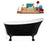 59" Streamline N344BL-WH Clawfoot Tub and Tray With External Drain