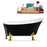 67" Streamline N345GLD-BL Clawfoot Tub and Tray With External Drain