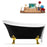 67" Streamline N345GLD-CH Clawfoot Tub and Tray With External Drain