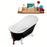 67" Streamline N345WH-ORB Clawfoot Tub and Tray With External Drain