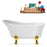 55" Streamline N346GLD-IN-WH Clawfoot Tub and Tray With Internal Drain