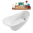 63" Streamline N460-IN-BL Soaking Freestanding Tub and Tray With Internal Drain