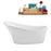 63" Streamline N460-IN-ORB Soaking Freestanding Tub and Tray With Internal Drain