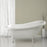 61" Streamline N480WH Soaking Clawfoot Tub and Tray With Internal Drain