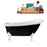 61" Streamline N481WH-IN-ORB Clawfoot Tub and Tray With Internal Drain