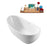 62'' Streamline N590WH Freestanding Tub and Tray With Internal Drain
