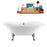 68" Streamline N861CH-BNK Clawfoot Tub and Tray With External Drain