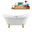 68" Streamline N901GLD-BNK Clawfoot Tub and Tray With External Drain