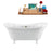 68" Streamline N901WH-BNK Clawfoot Tub and Tray With External Drain