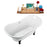 60" Streamline N920BL-WH Clawfoot Tub and Tray With External Drain