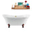 60" Streamline N920ORB-GLD Clawfoot Tub and Tray With External Drain