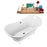60" Streamline N920WH-BNK Clawfoot Tub and Tray With External Drain